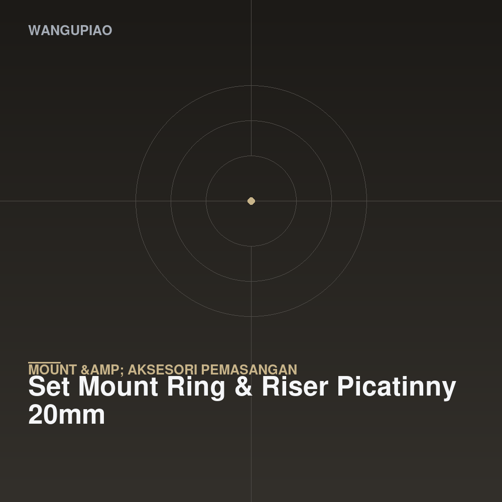 Set Mount Ring & Riser Picatinny 20mm